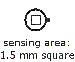 Sensing element size of this Eltec miniature pyroelectric sensor is 1.5 mm square
