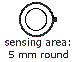 When the laser radiation enters the detector as a collimated beam, sensing area can be made large even in a small package.